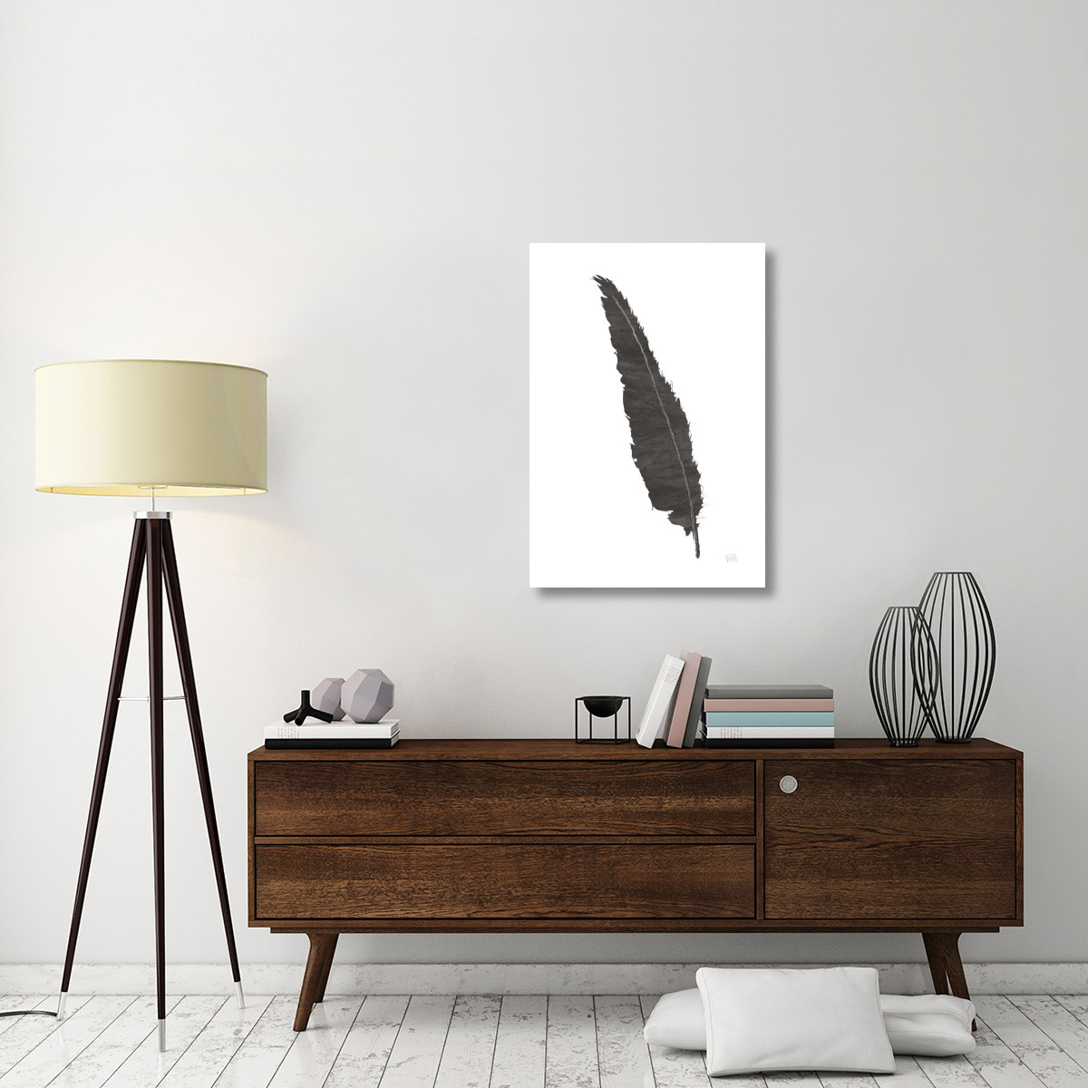 Black Feather VI -Paper Art-26&quotx38"