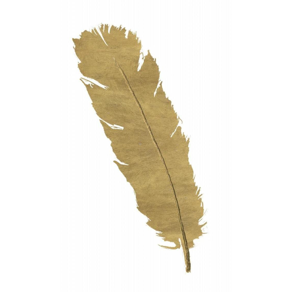 Pure Gold Feather V -Paper Art-14&quotx20"