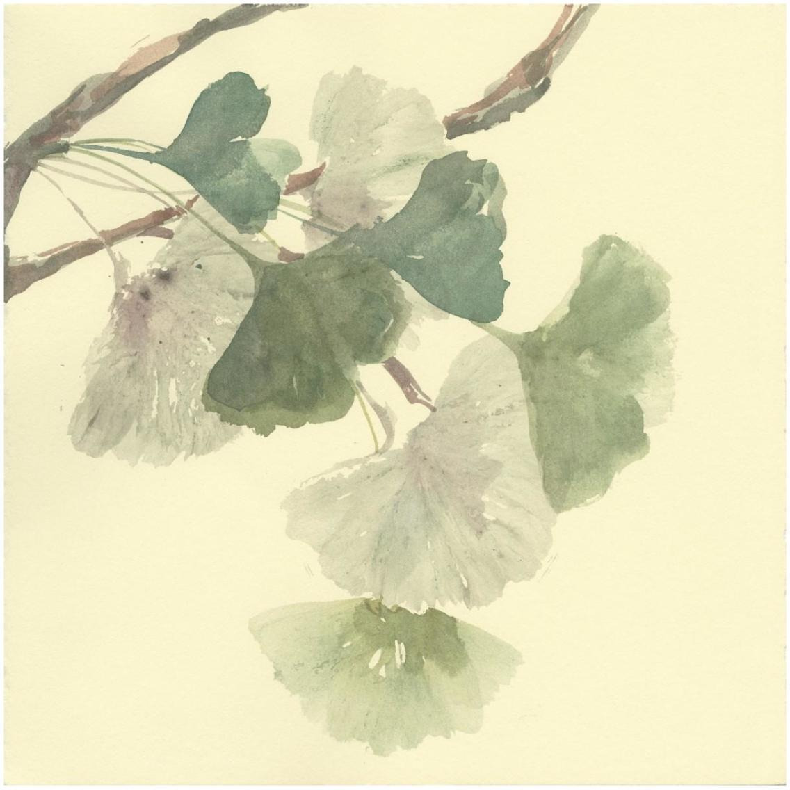 Gingko Leaves I -Paper Art-32&quotx32"