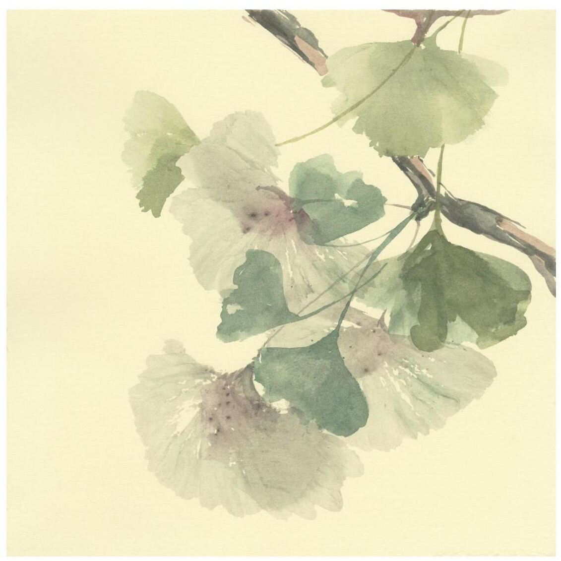 Gingko Leaves II -Paper Art-26&quotx26"