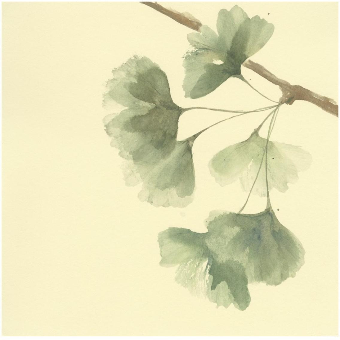 Gingko Leaves III -Paper Art-32&quotx32"