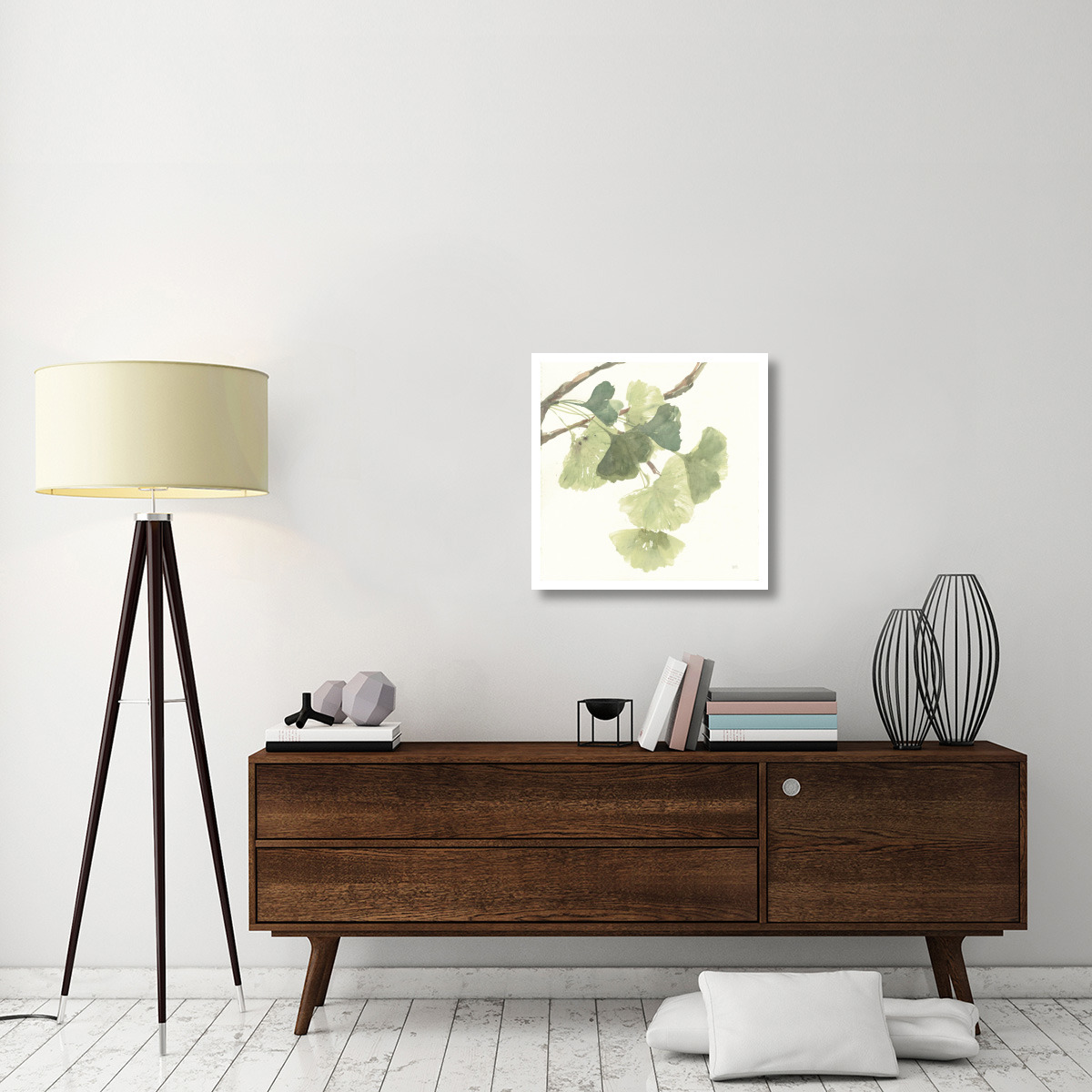 Gingko Leaves I Light -Paper Art-26&quotx26"