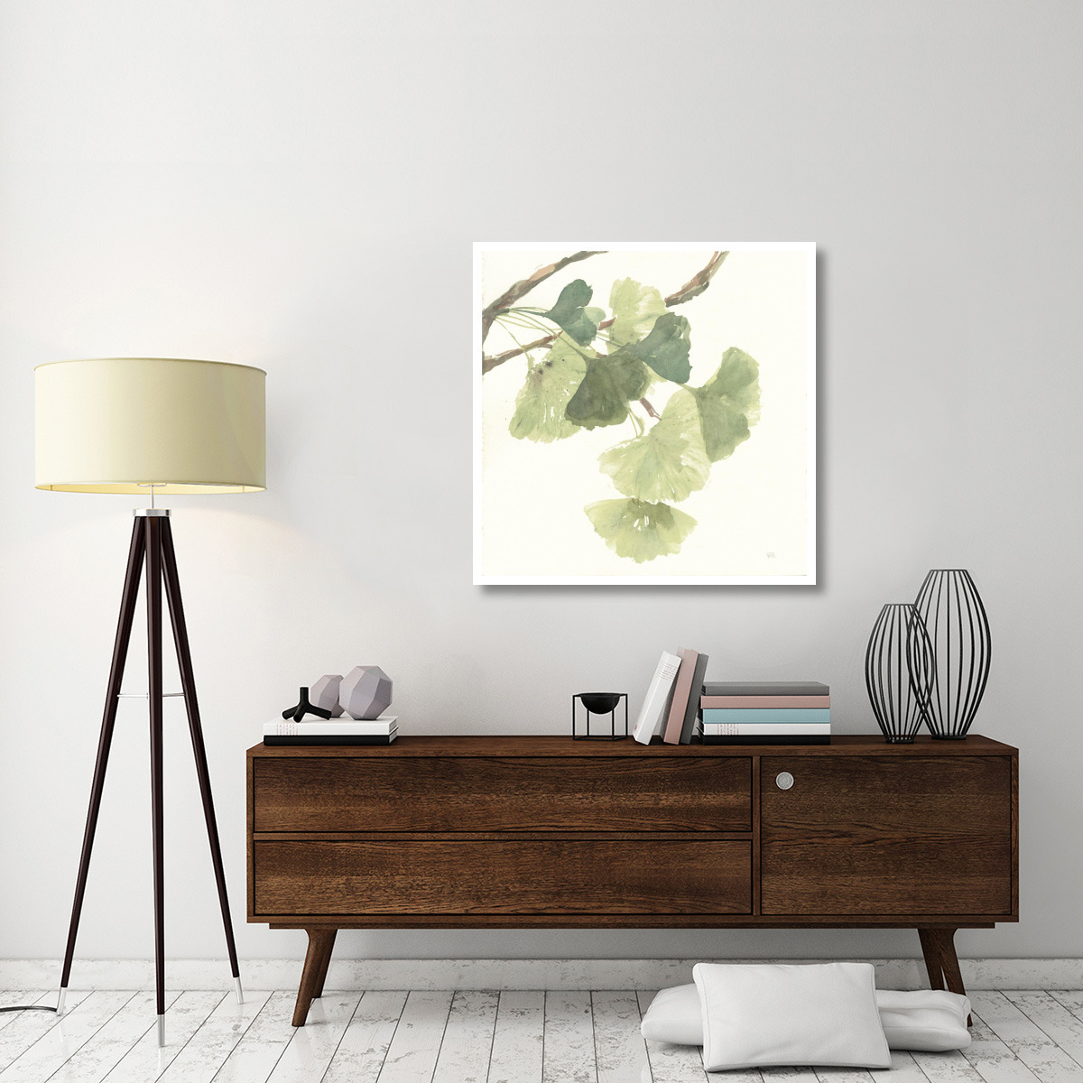 Gingko Leaves I Light -Paper Art-38&quotx38"