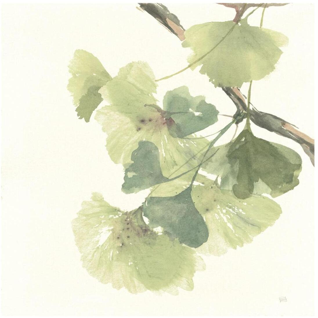 Gingko Leaves II Light -Paper Art-20&quotx20"