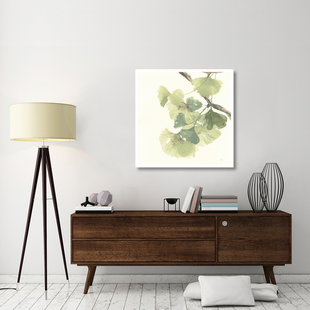 Gingko Leaves II Light -Paper Art-38&quotx38"