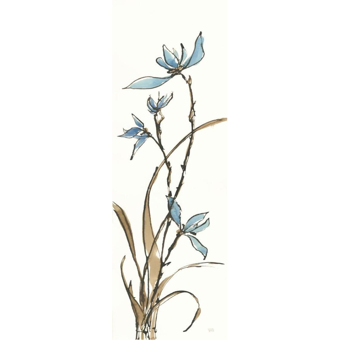 Spring Orchids I on White -Paper Art-14&quotx38"