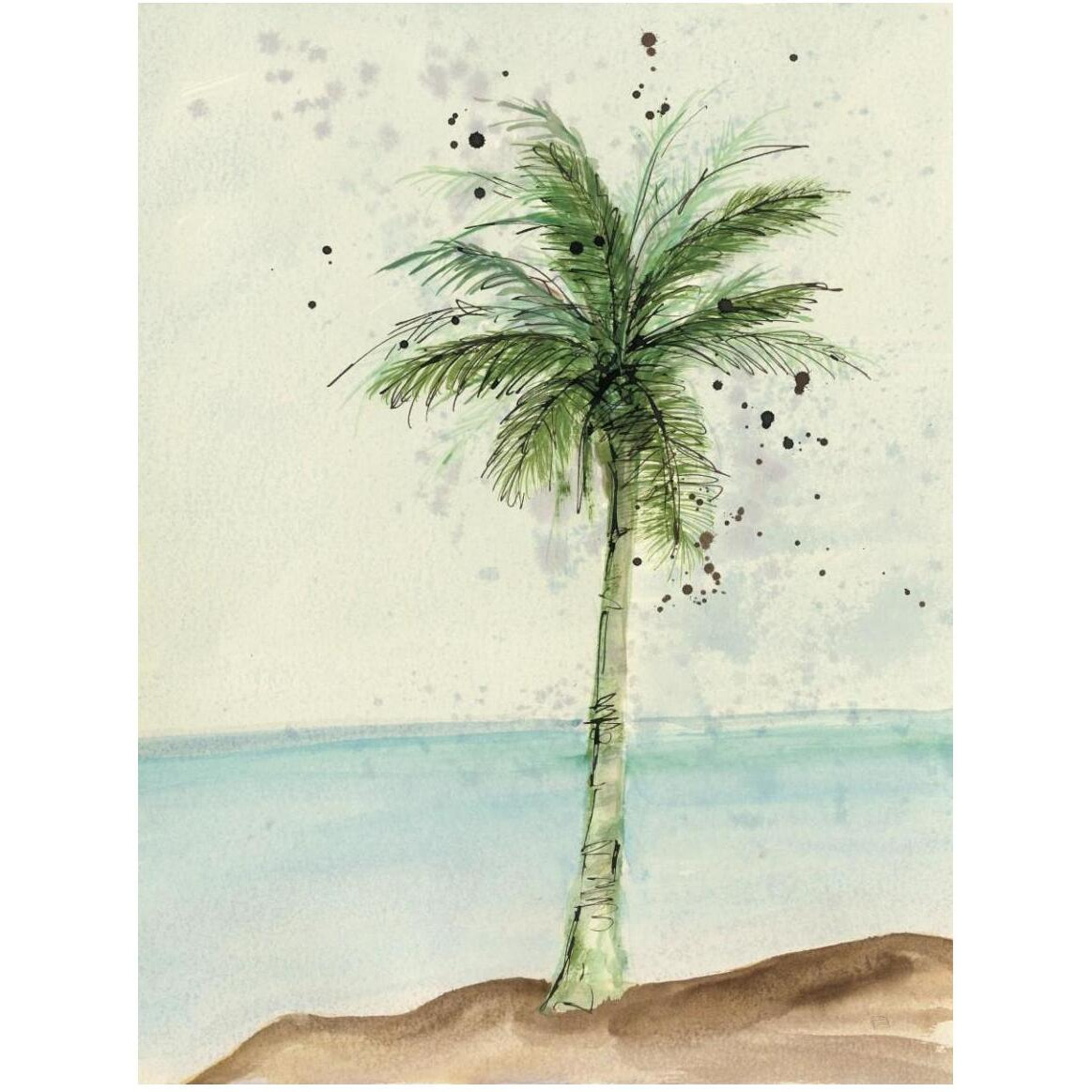 African Oil Palm I -Paper Art-38&quotx50"