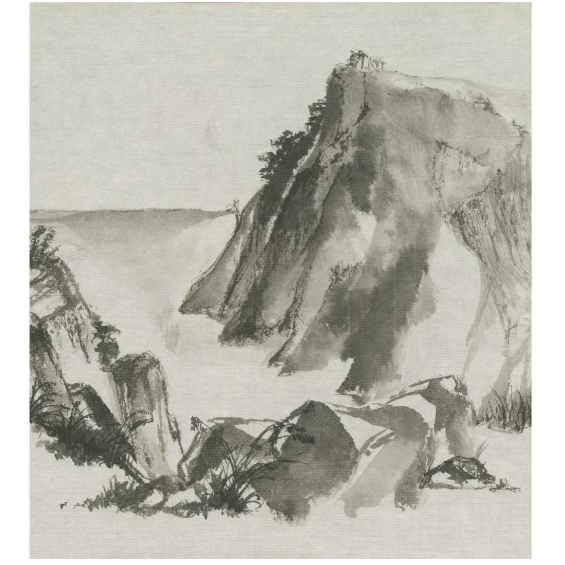 Sumi Rocks Cream -Paper Art-38&quotx42"