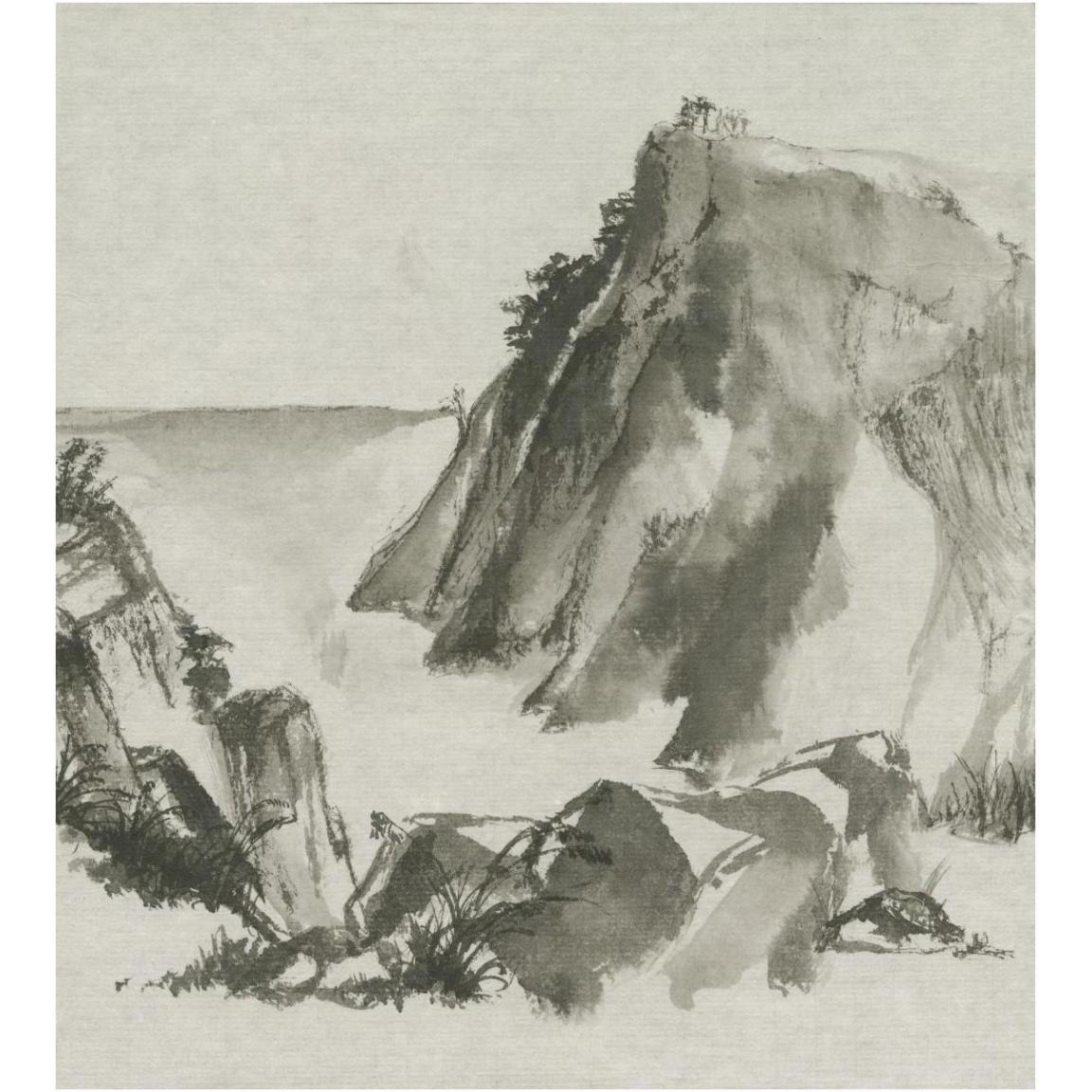 Sumi Rocks Cream -Paper Art-41.6&quotx46"