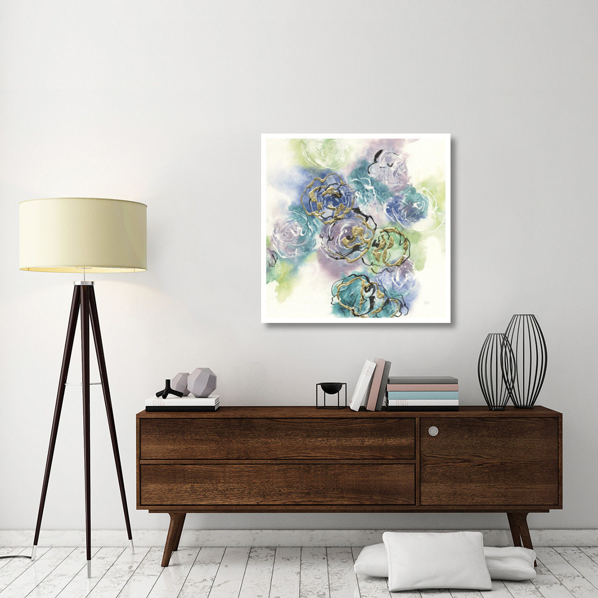 Gold Edged Roses II -Paper Art-38&quotx38"