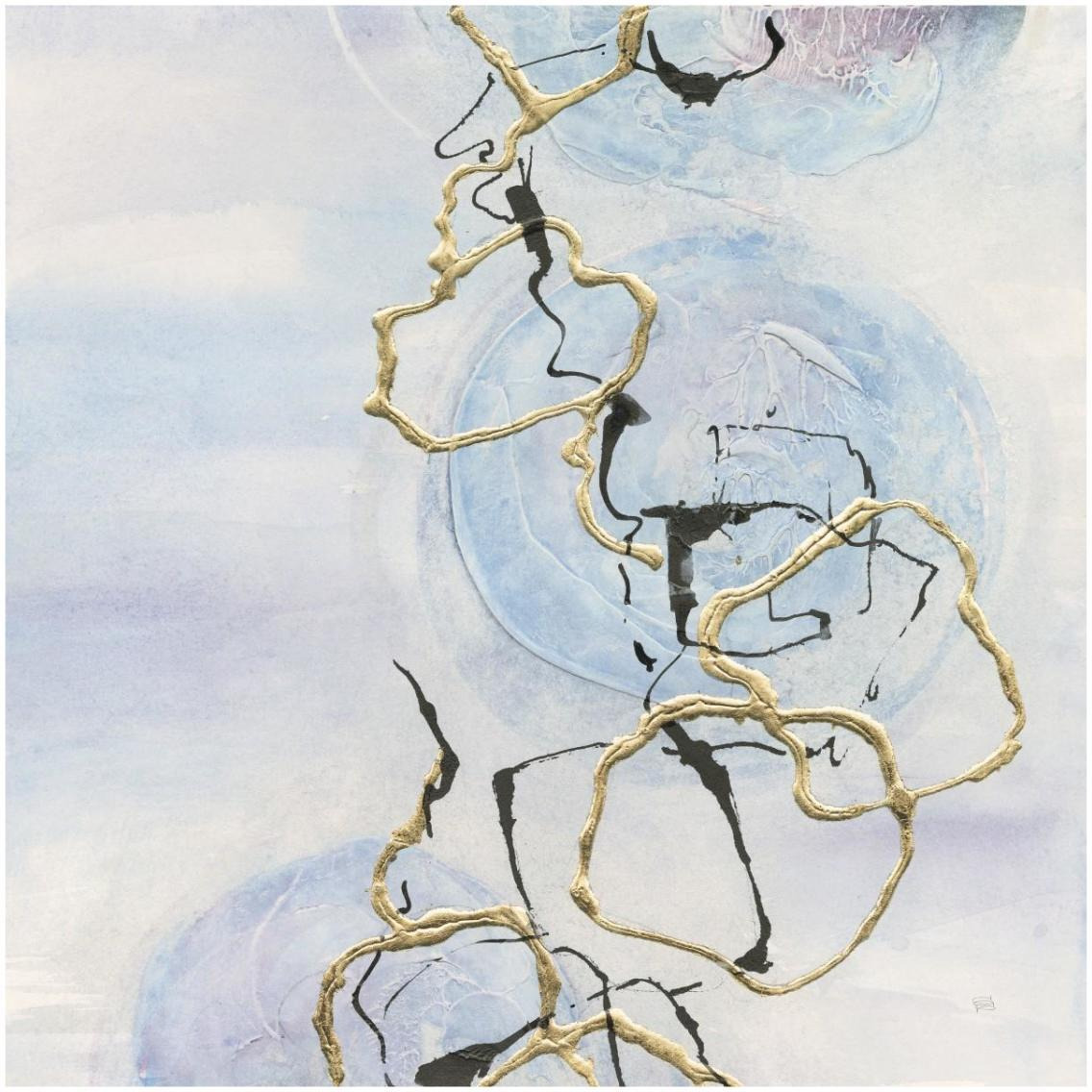 Abstract Lines on Pastel II -Paper Art-32&quotx32"