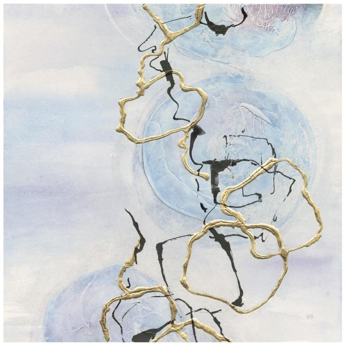 Abstract Lines on Pastel II -Paper Art-42&quotx42"