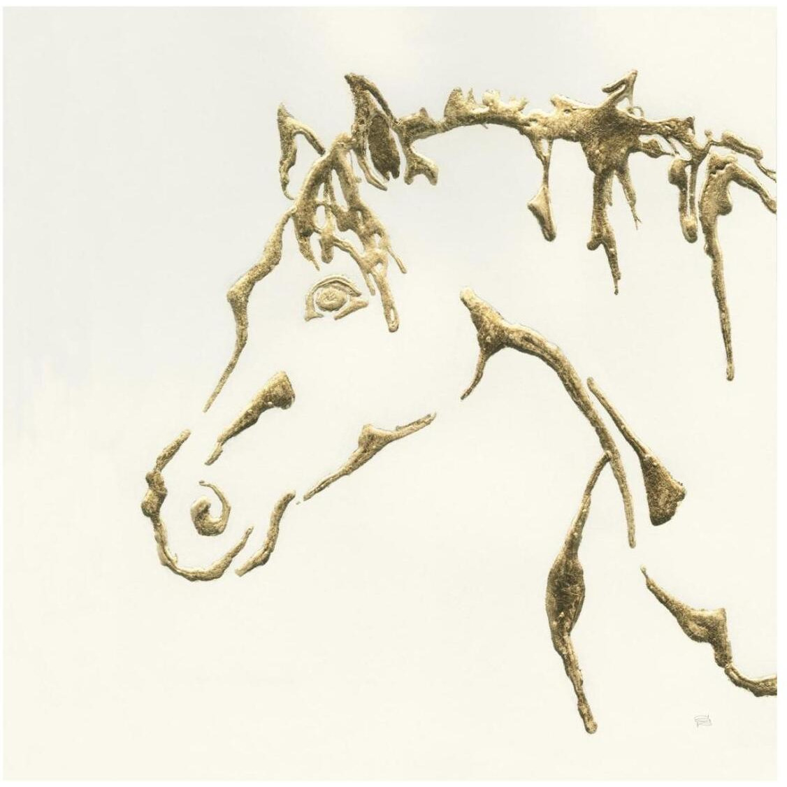 Gilded Cowpony -Paper Art-26&quotx26"
