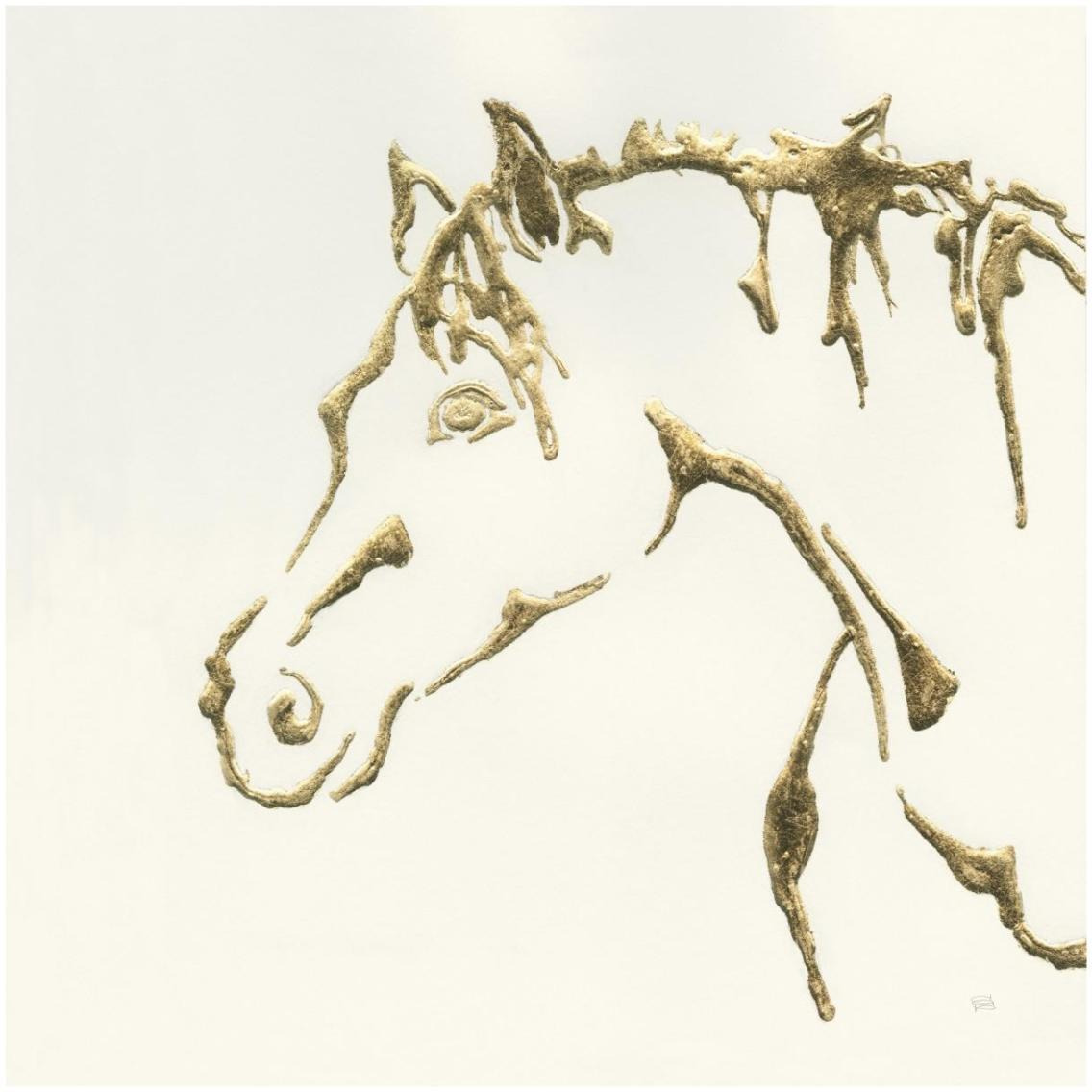 Gilded Cowpony -Paper Art-32&quotx32"