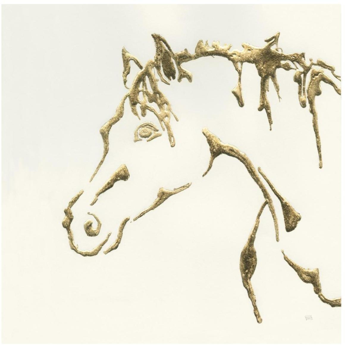 Gilded Cowpony -Paper Art-42&quotx42"