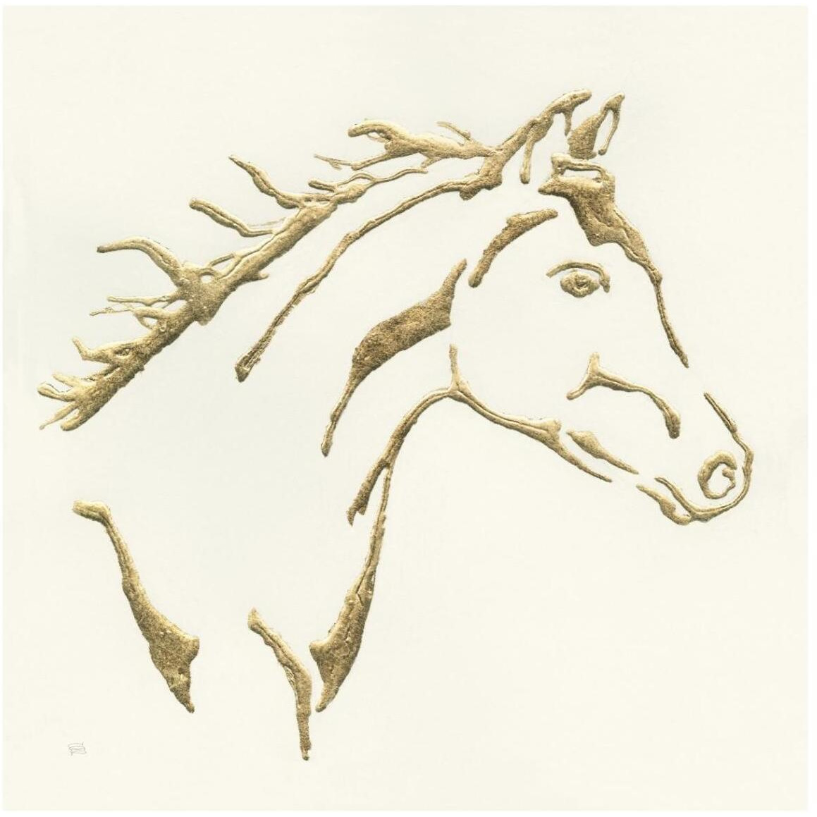 Gilded Filly -Paper Art-42&quotx42"