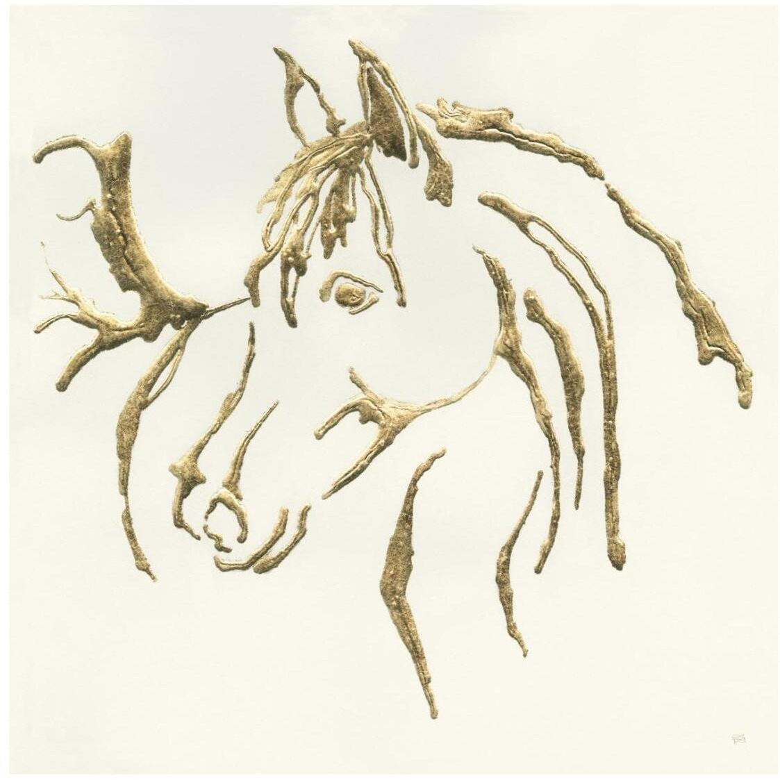 Gilded Mare -Paper Art-26&quotx26"