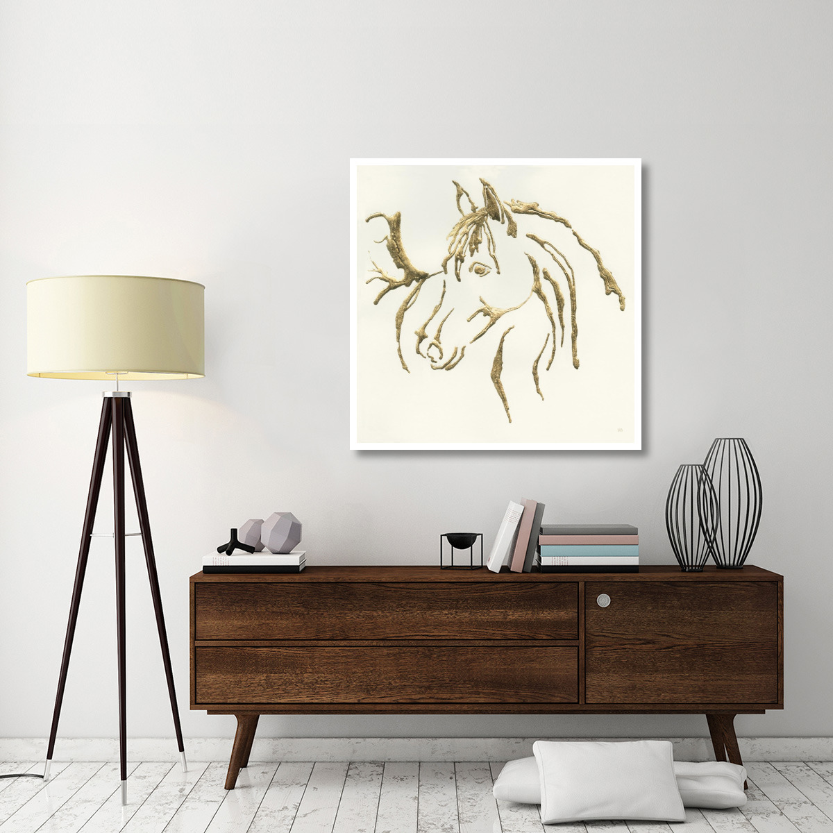 Gilded Mare -Paper Art-42&quotx42"