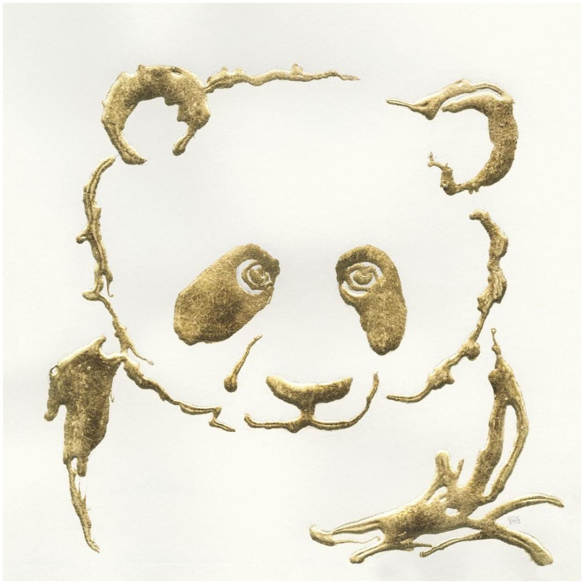 Gilded Panda -Paper Art-32&quotx32"