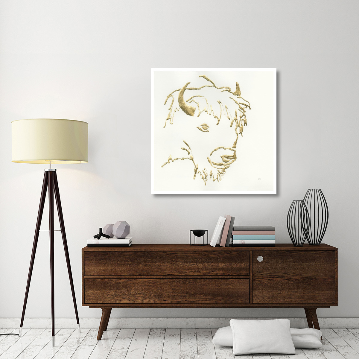 Gilded Buffalo -Paper Art-42&quotx42"
