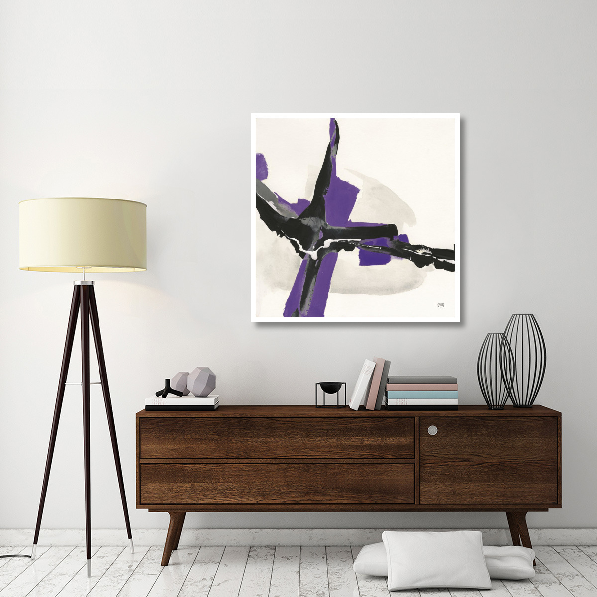 Creamy Amethyst I -Paper Art-42&quotx42"