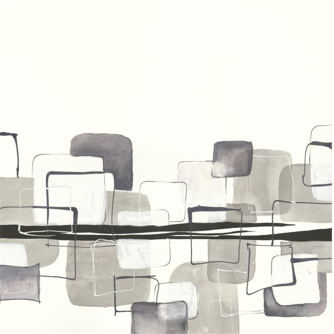 Placid Boxes I -Paper Art-38&quotx38"