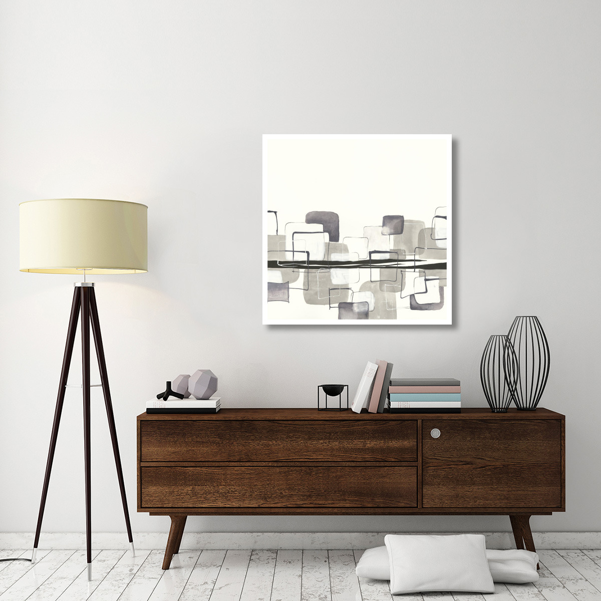Placid Boxes I -Paper Art-38&quotx38"