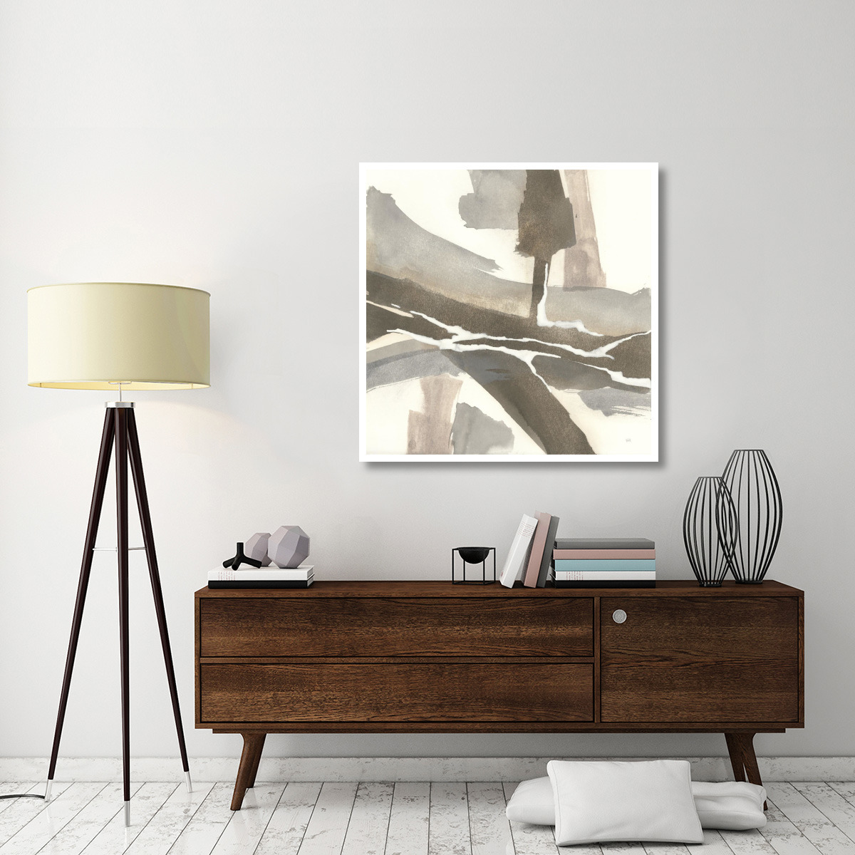 White and Placid I -Paper Art-42&quotx42"