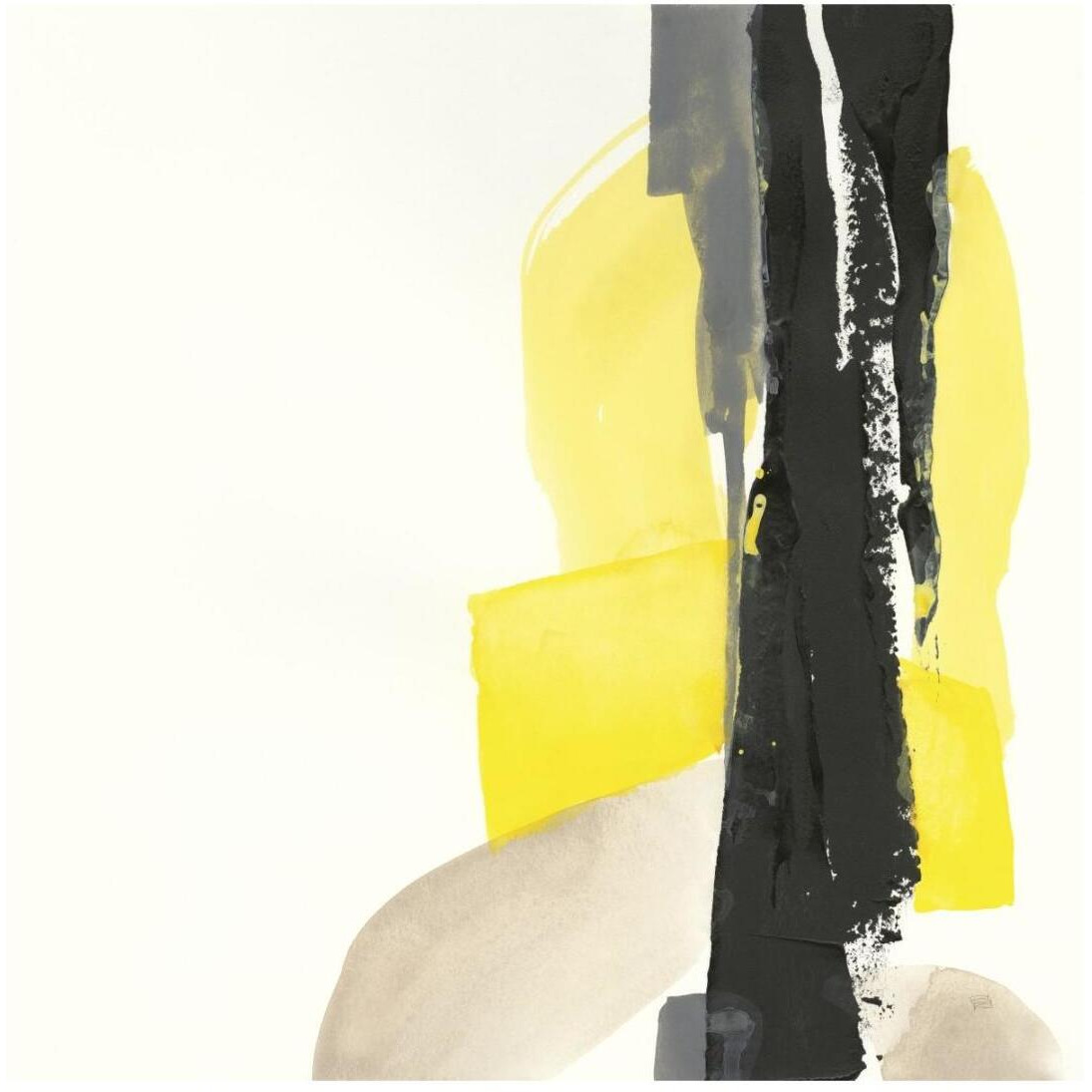 Black and Yellow I -Paper Art-20&quotx20"