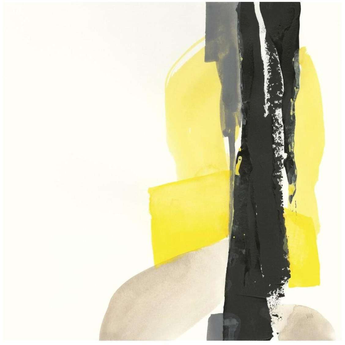 Black and Yellow I -Paper Art-26&quotx26"