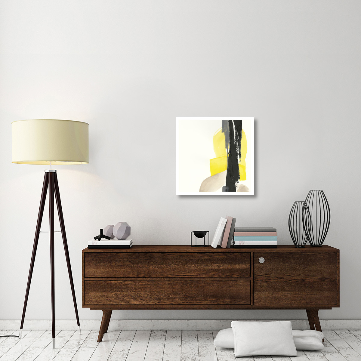 Black and Yellow I -Paper Art-26&quotx26"