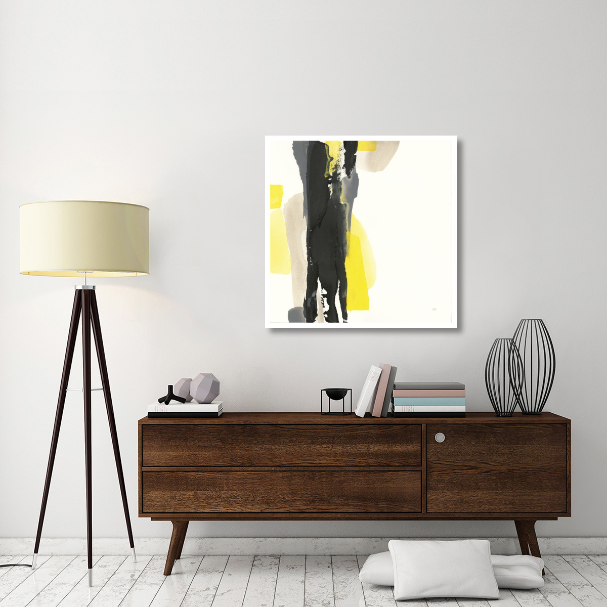 Black and Yellow II -Paper Art-38&quotx38"