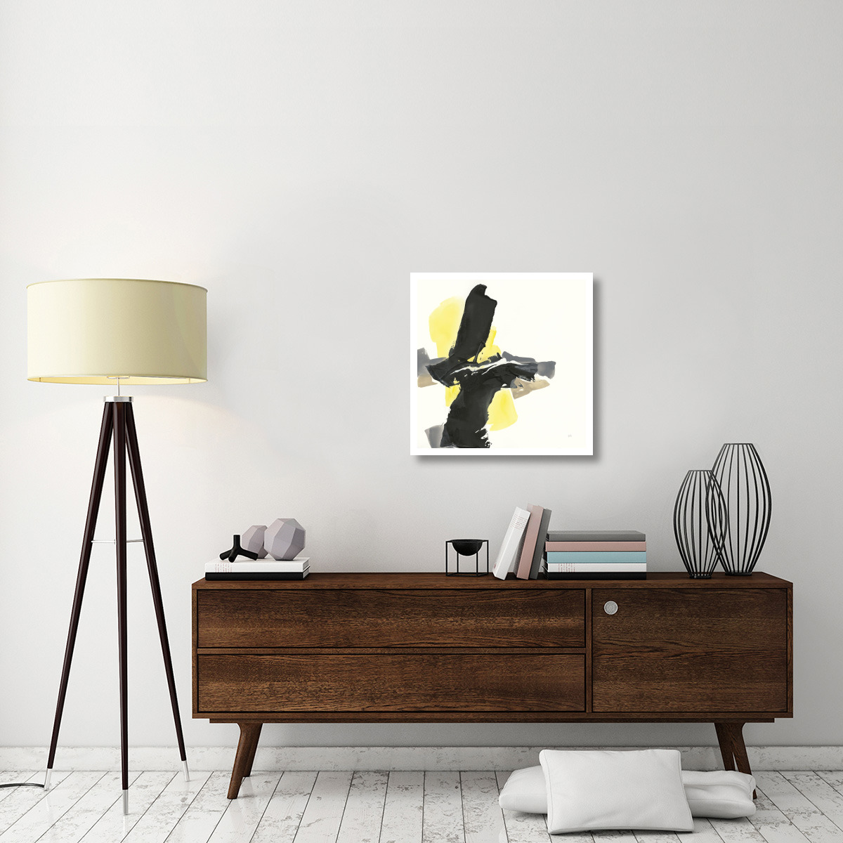 Black and Yellow IV -Paper Art-26&quotx26"