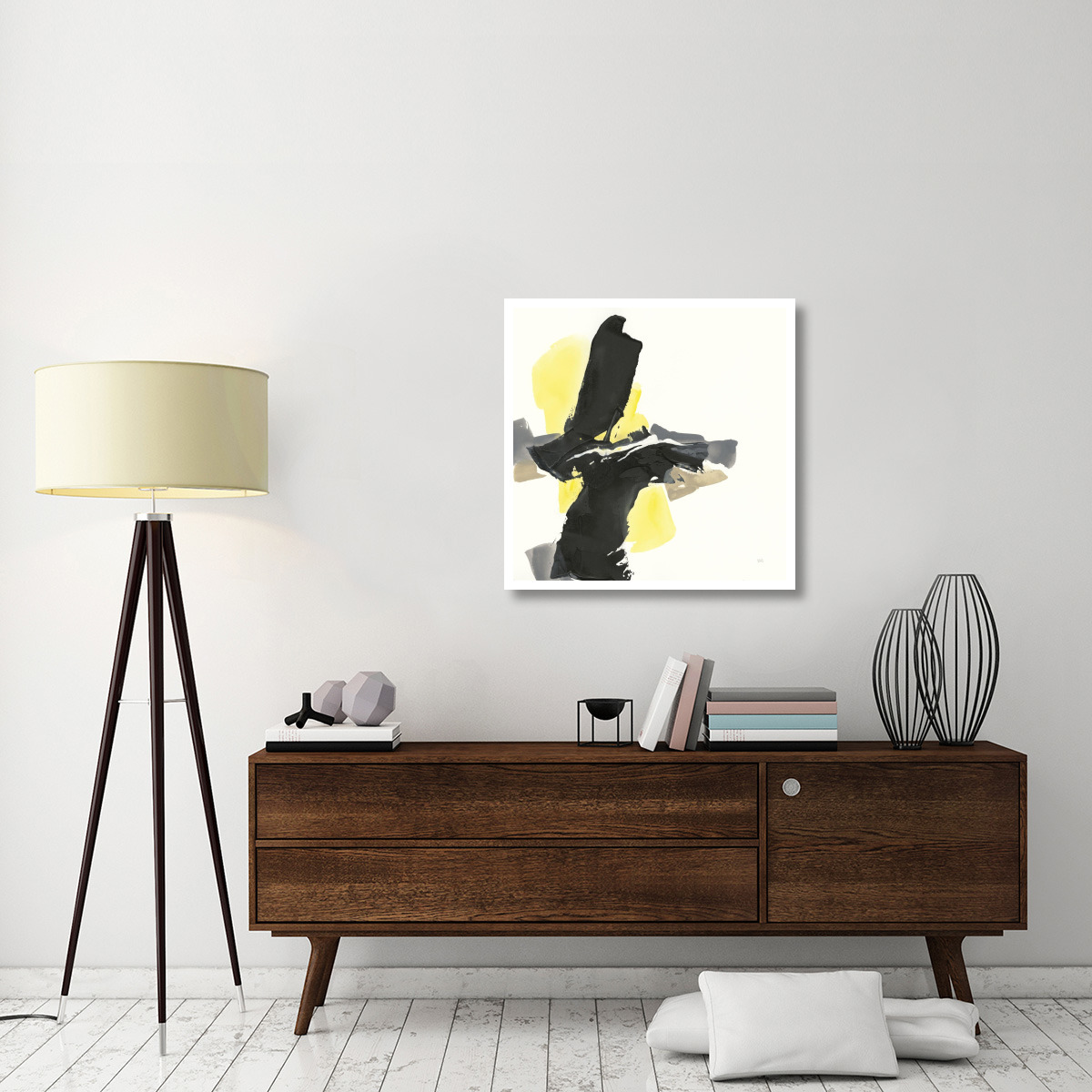 Black and Yellow IV -Paper Art-32&quotx32"