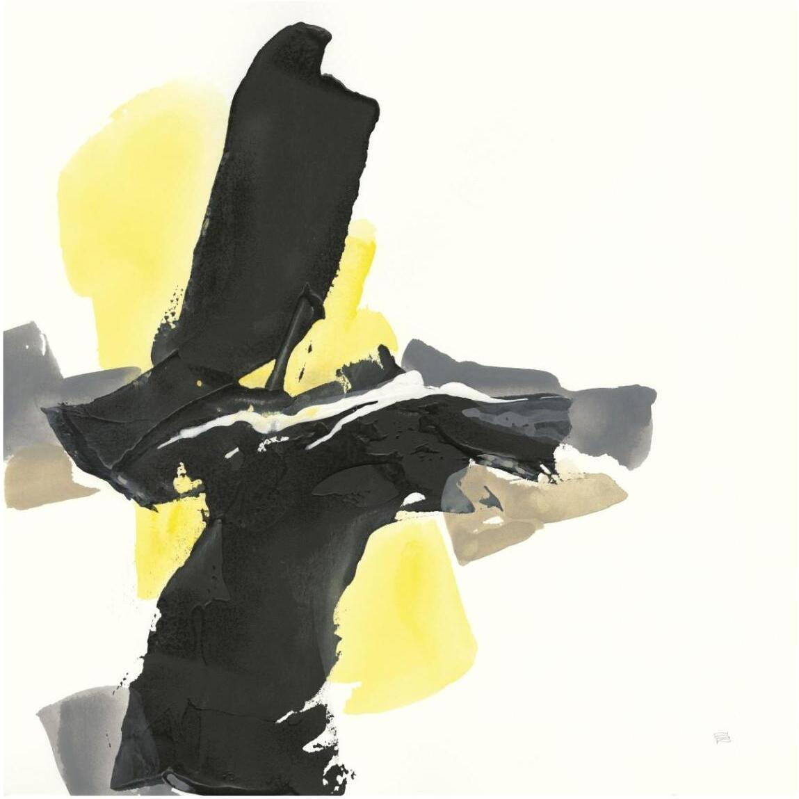 Black and Yellow IV -Paper Art-42&quotx42"