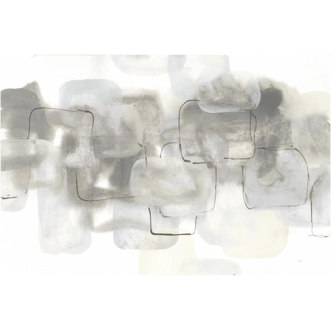 Neutral Stacking III White -Paper Art-50&quotx34"