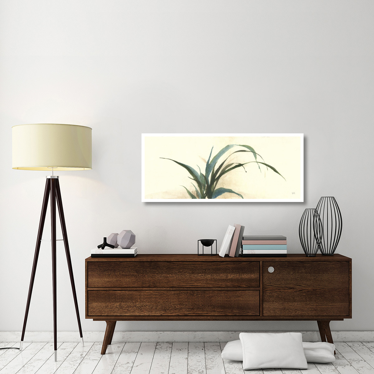Horizontal Grass I -Paper Art-52&quotx22"