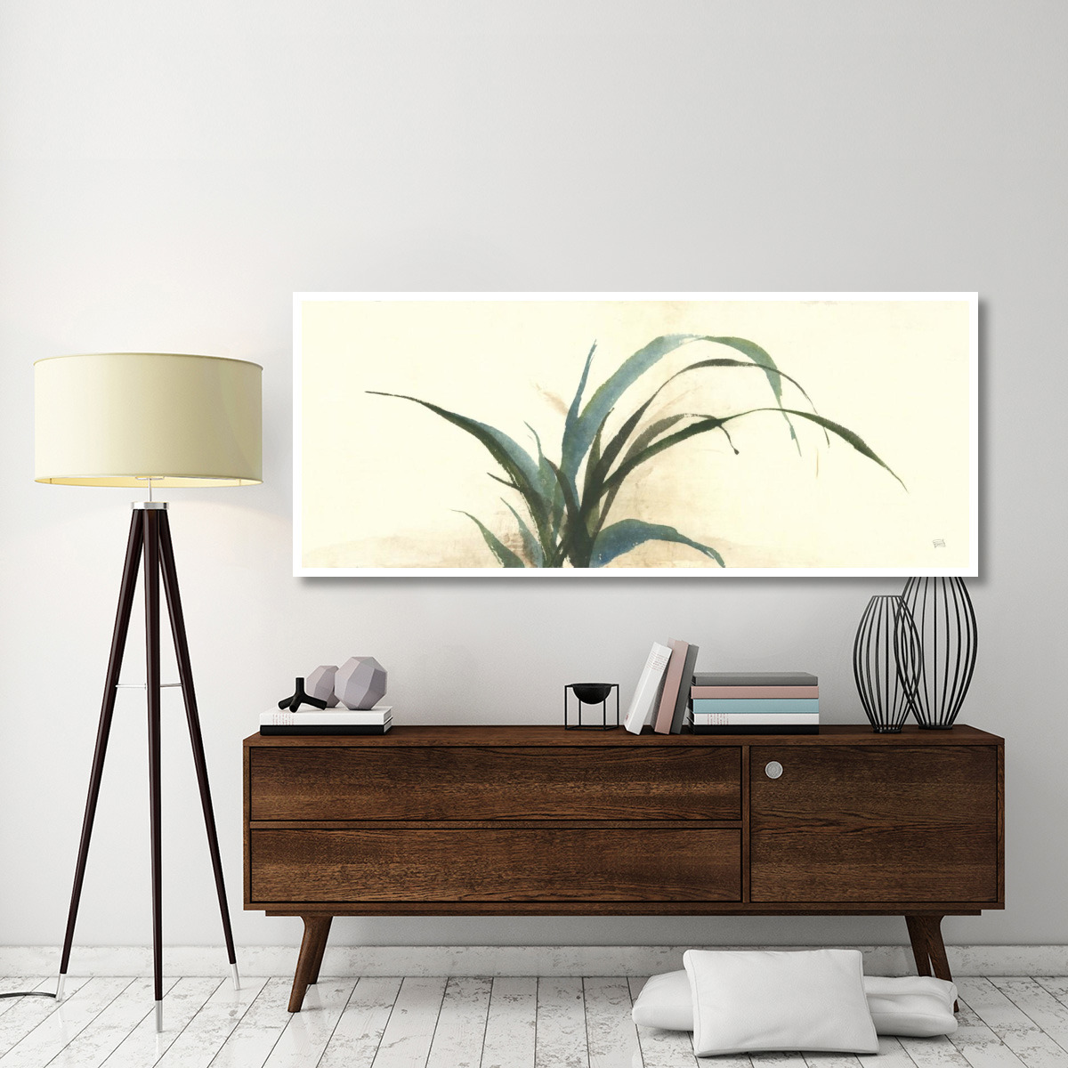 Horizontal Grass I -Paper Art-77&quotx32"
