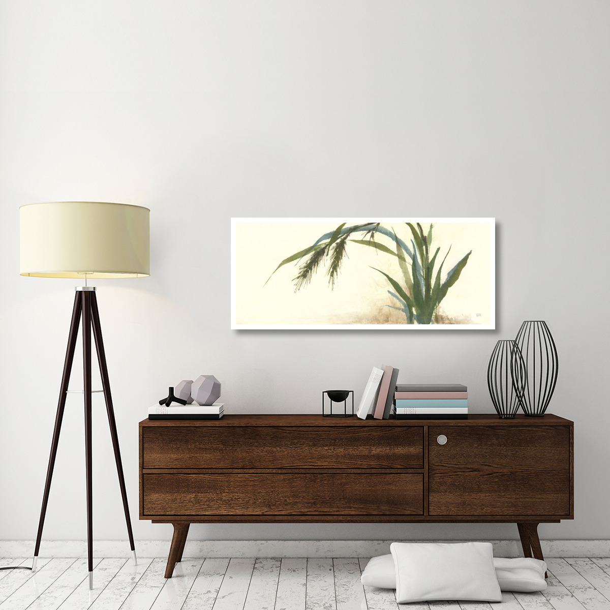 Horizontal Grass II -Paper Art-52&quotx22"