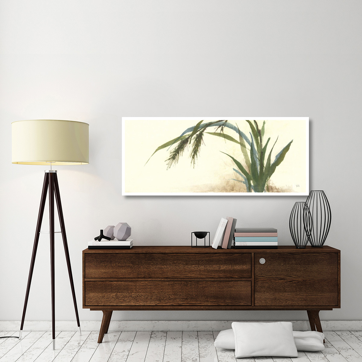 Horizontal Grass II -Paper Art-62&quotx26"