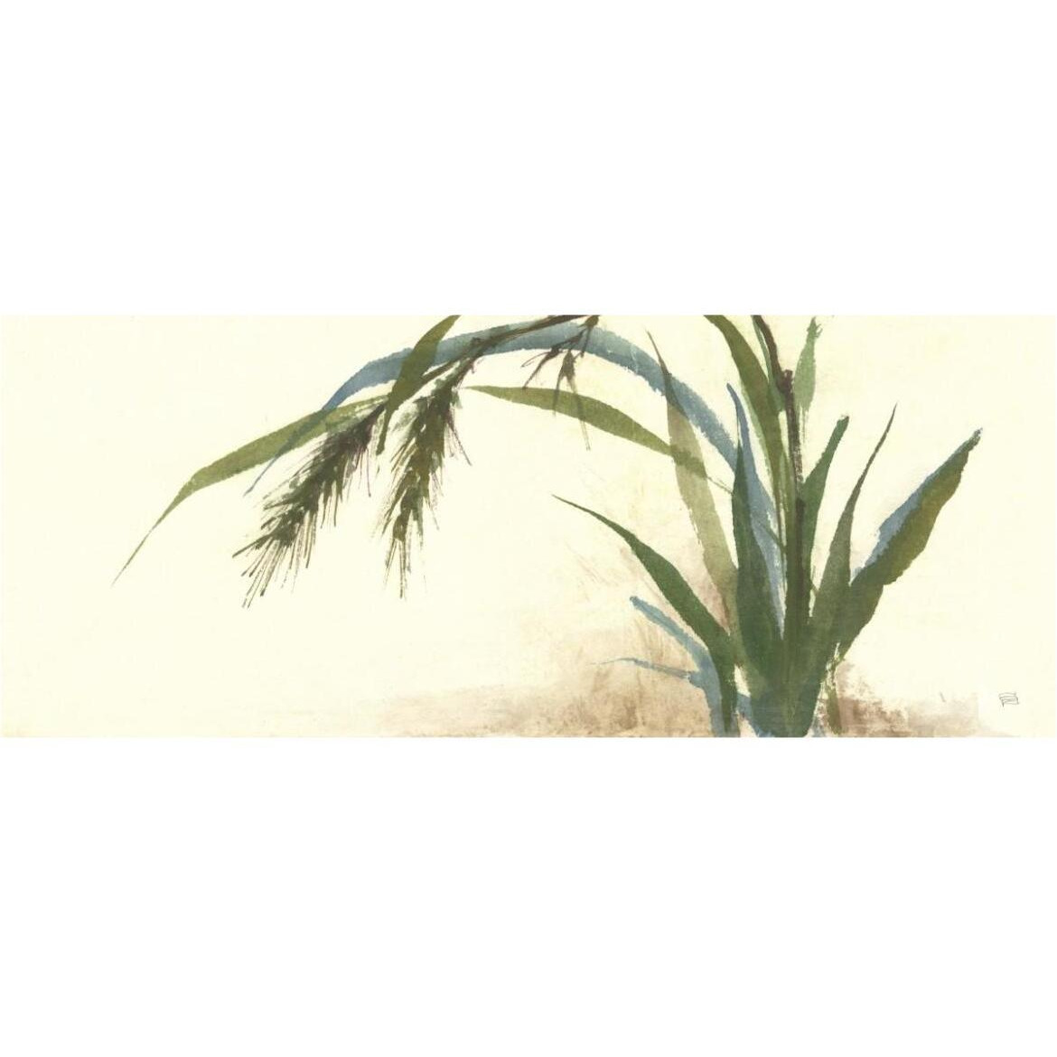 Horizontal Grass II -Paper Art-77&quotx32"