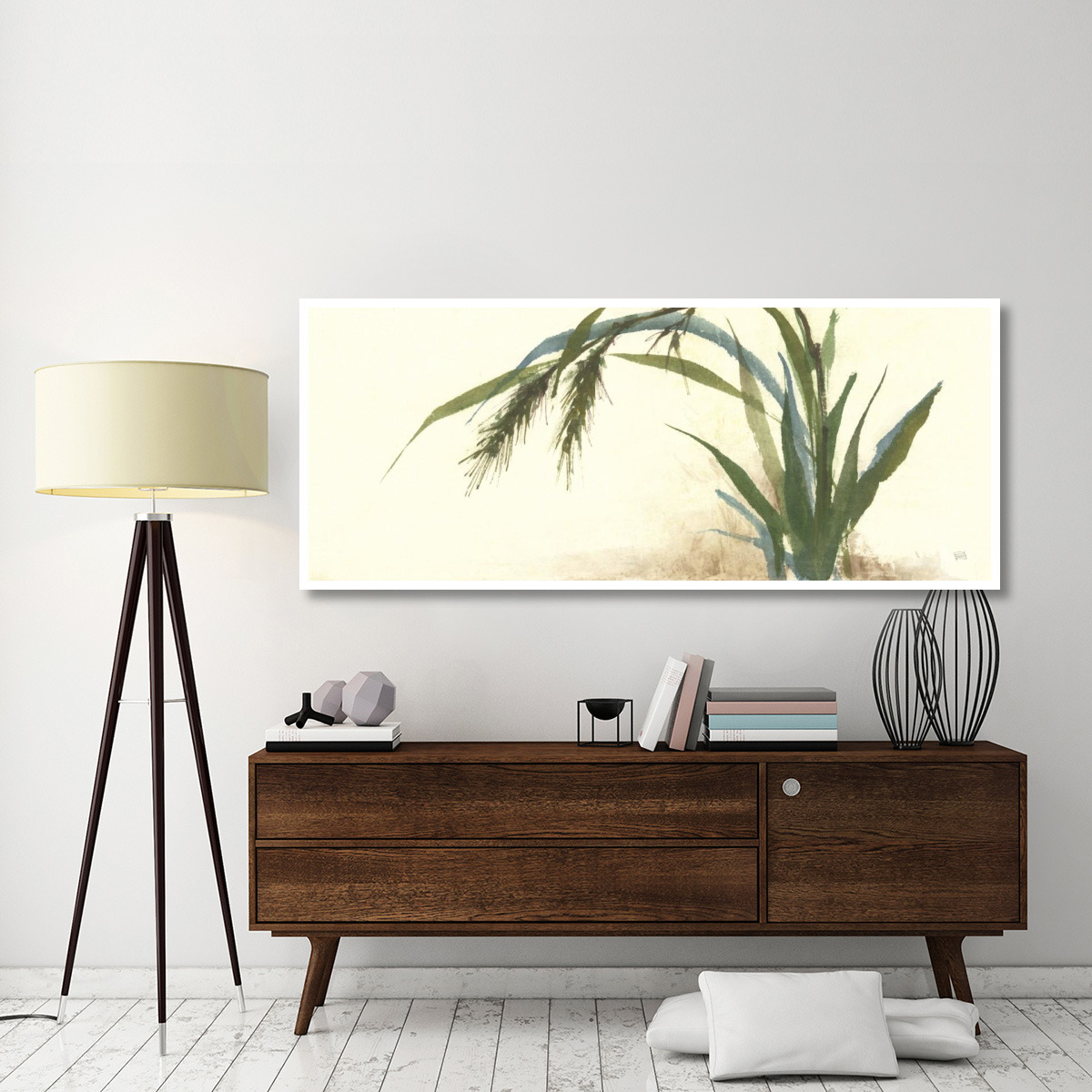 Horizontal Grass II -Paper Art-77&quotx32"