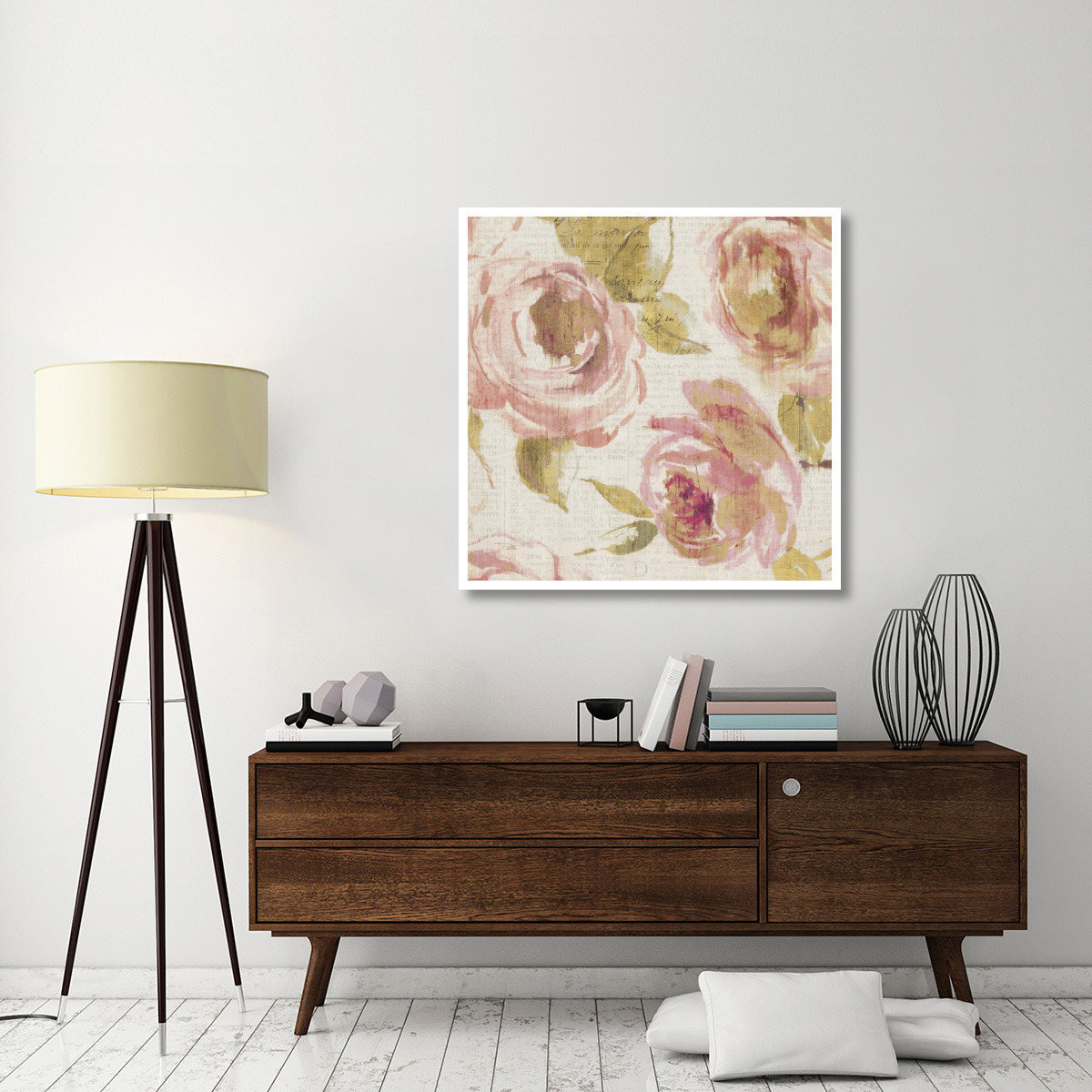 Touch of Rose II -Paper Art-42&quotx42"
