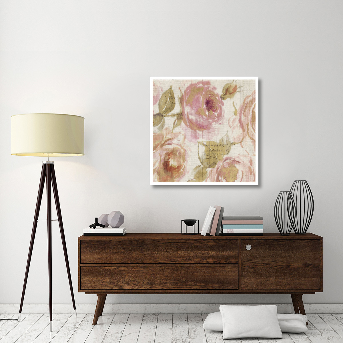 Touch of Rose III -Paper Art-38&quotx38"