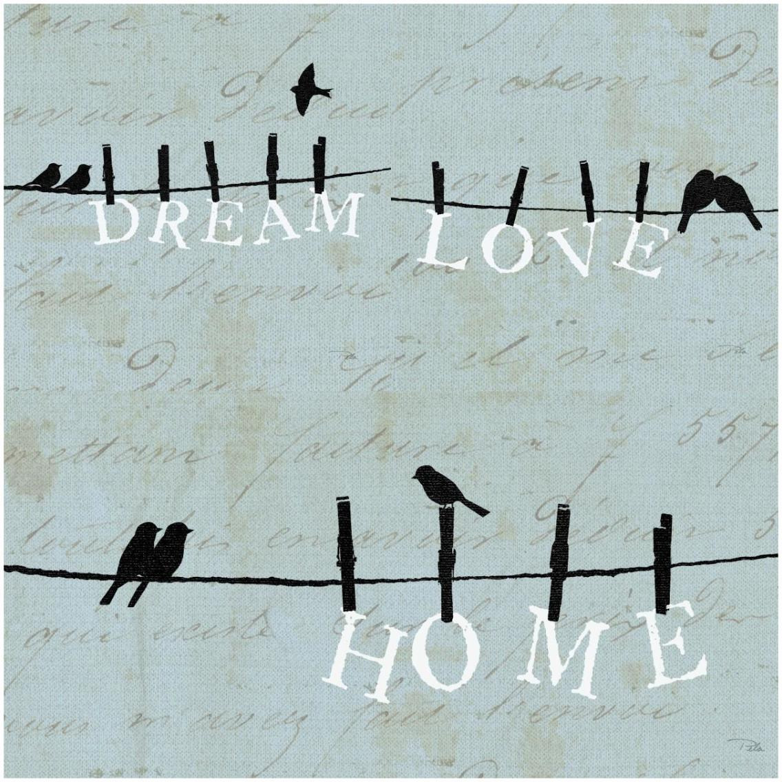 Birds on a Wire 3 Up -Paper Art-32&quotx32"