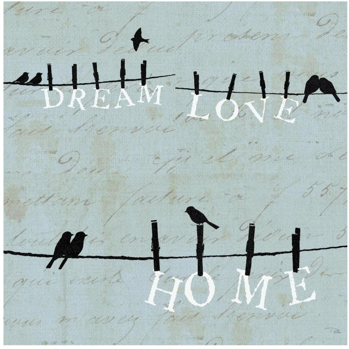 Birds on a Wire 3 Up -Paper Art-42&quotx42"