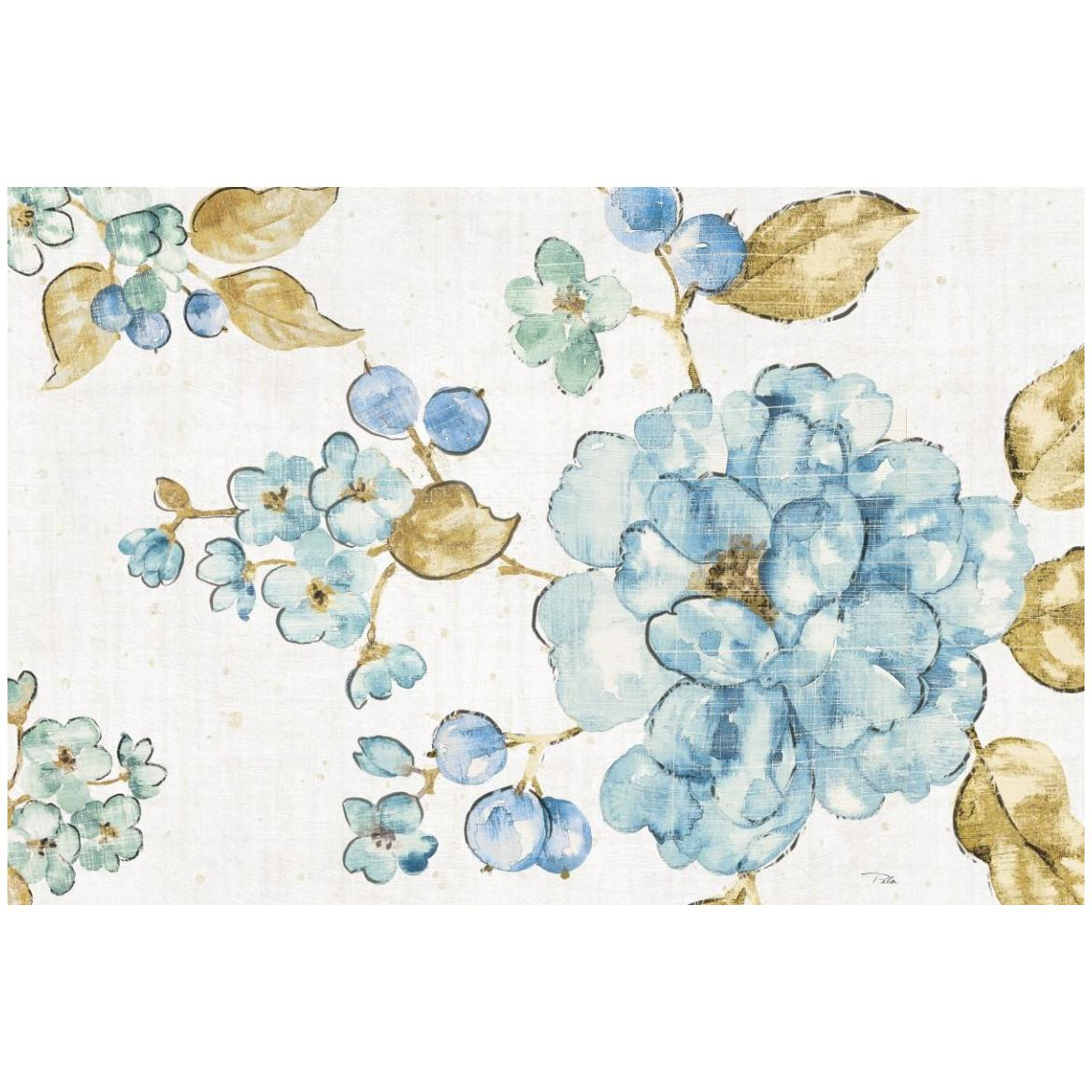 Blue Blossom I -Paper Art-50&quotx34"