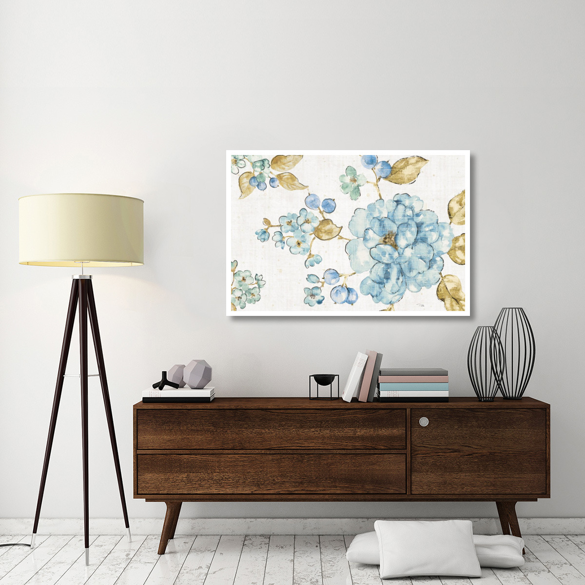 Blue Blossom I -Paper Art-50&quotx34"