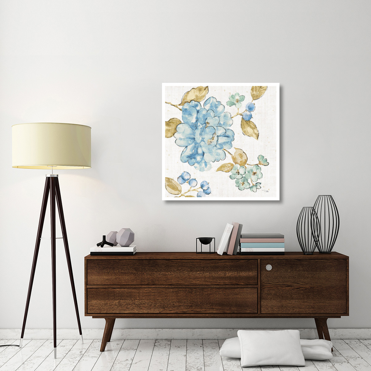 Blue Blossom II -Paper Art-38&quotx38"