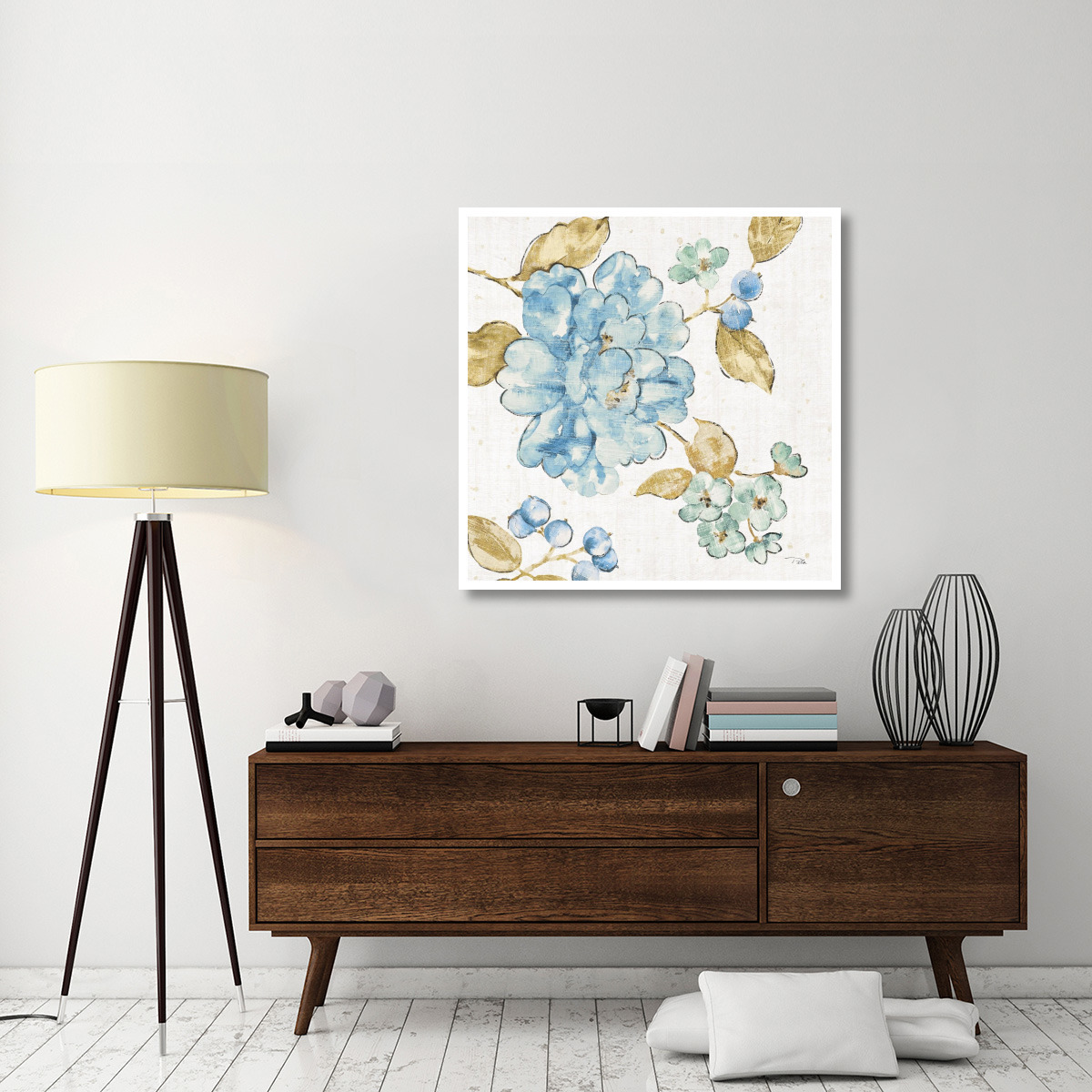 Blue Blossom II -Paper Art-42&quotx42"